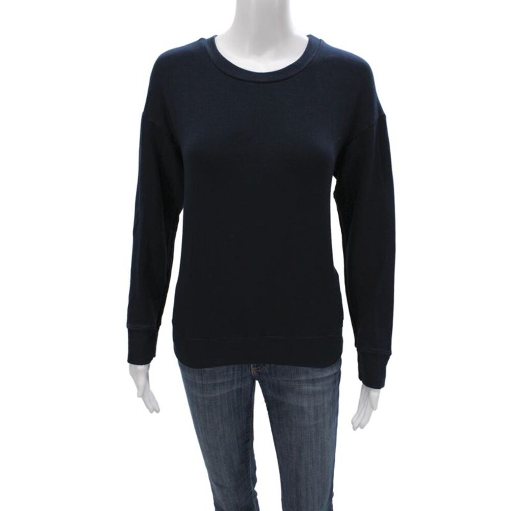 Stateside Women Pullover Sweater Blue Crew Neck Long Sleeve Modal Size M